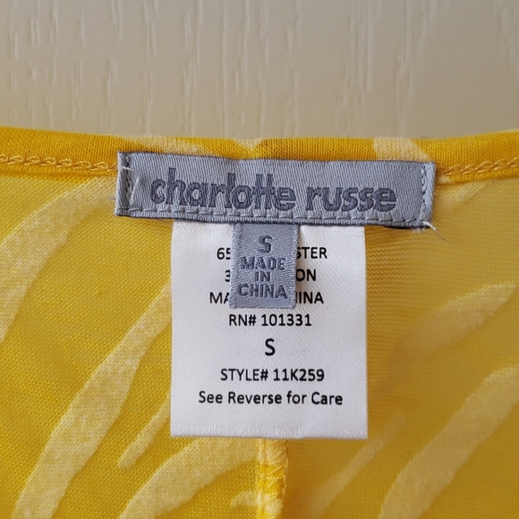 Yellow zebra print batwing top - Picture 2 of 3